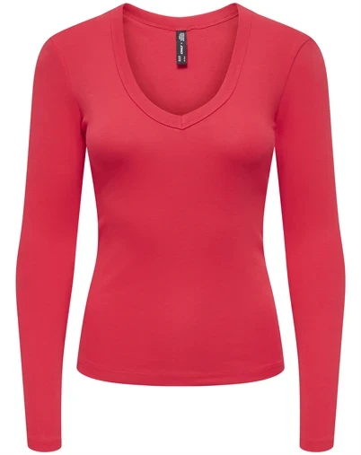 Only - ONLRiley V Neck Top - Lollipop